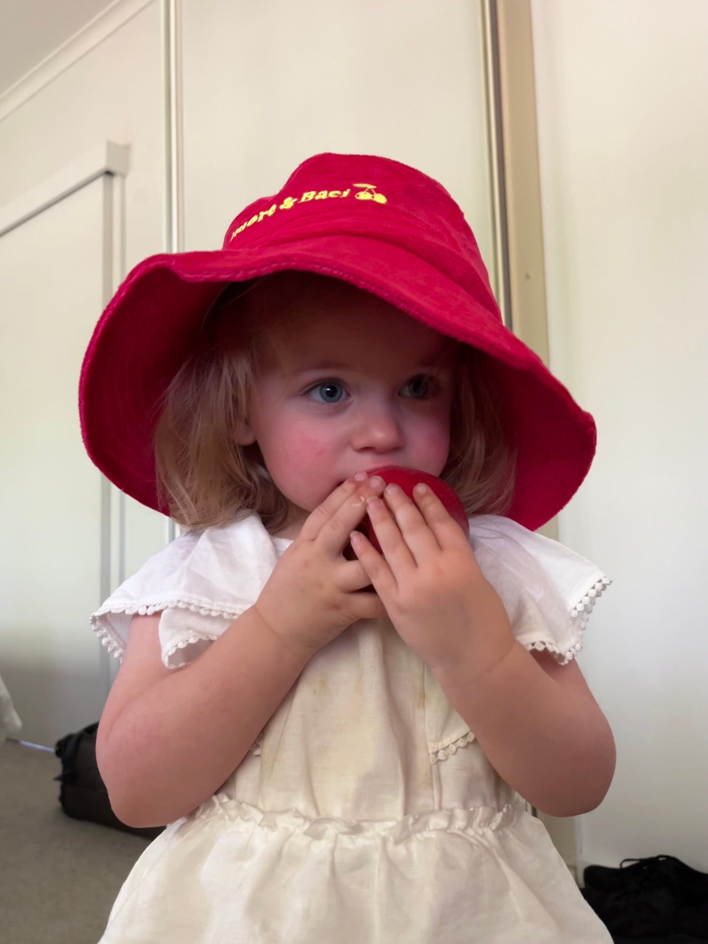 Red Terry Towelling Bucket Hat