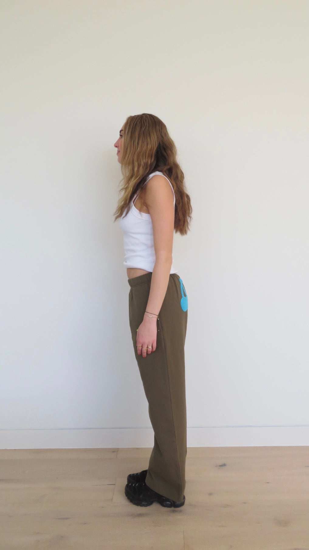 Khaki Cherry Track Pant