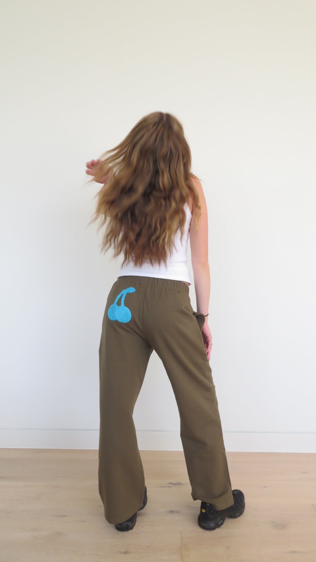 Khaki Cherry Track Pant