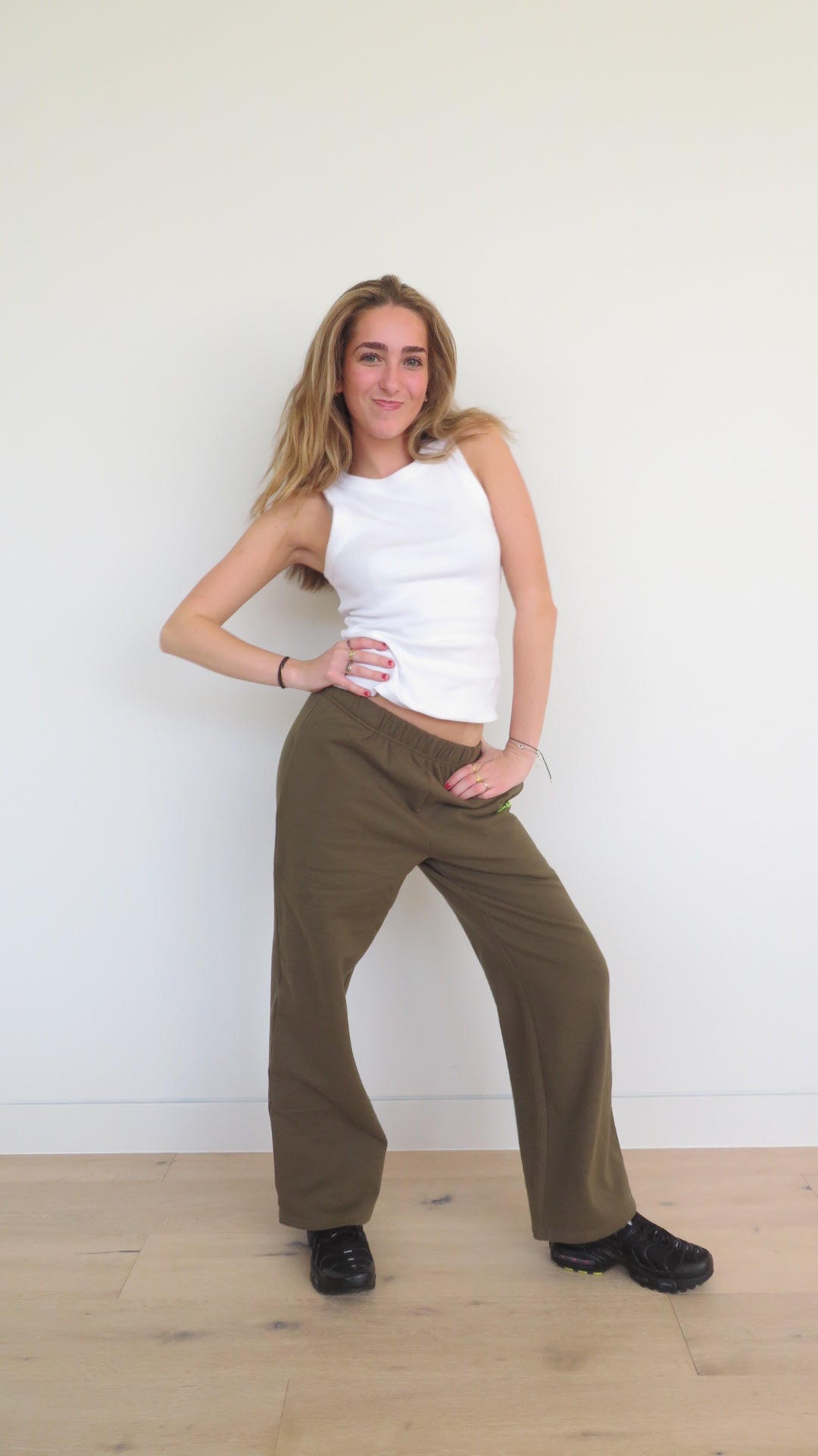 Khaki Cherry Track Pant