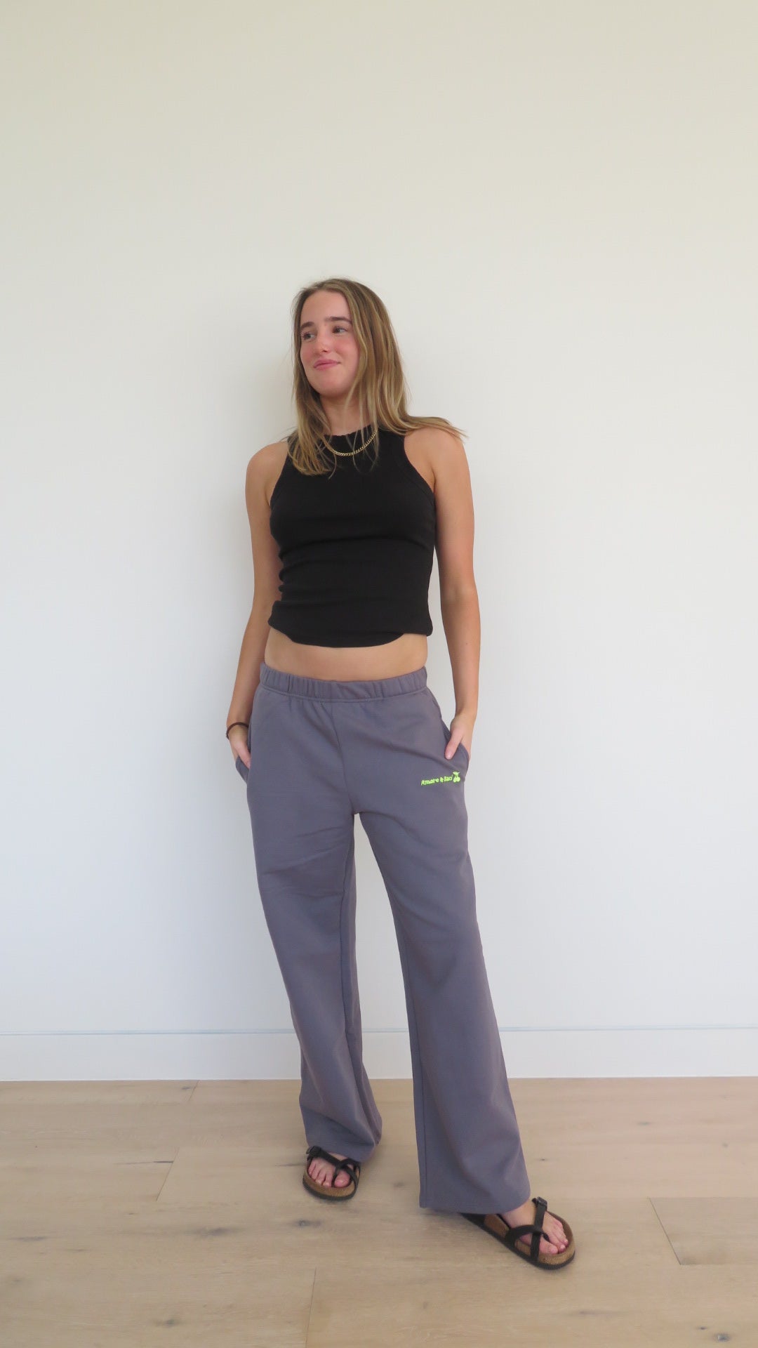 Slate Grey Cherry Track Pant