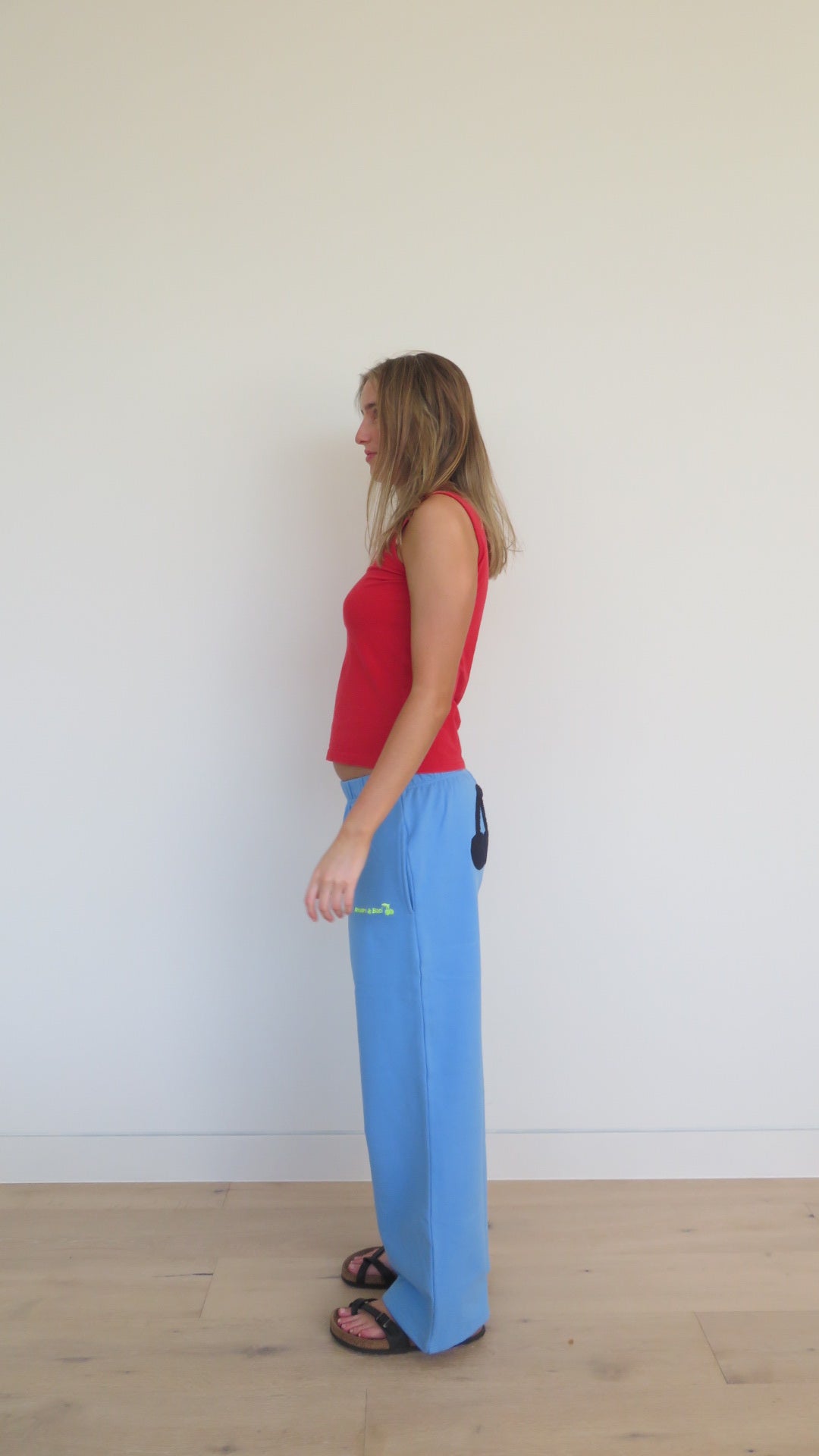 Cornflower Blue Cherry Track Pants