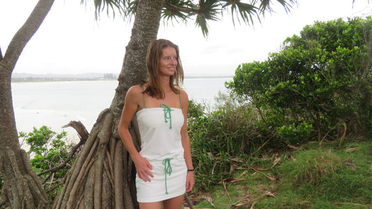 White Strapless Mini Dress