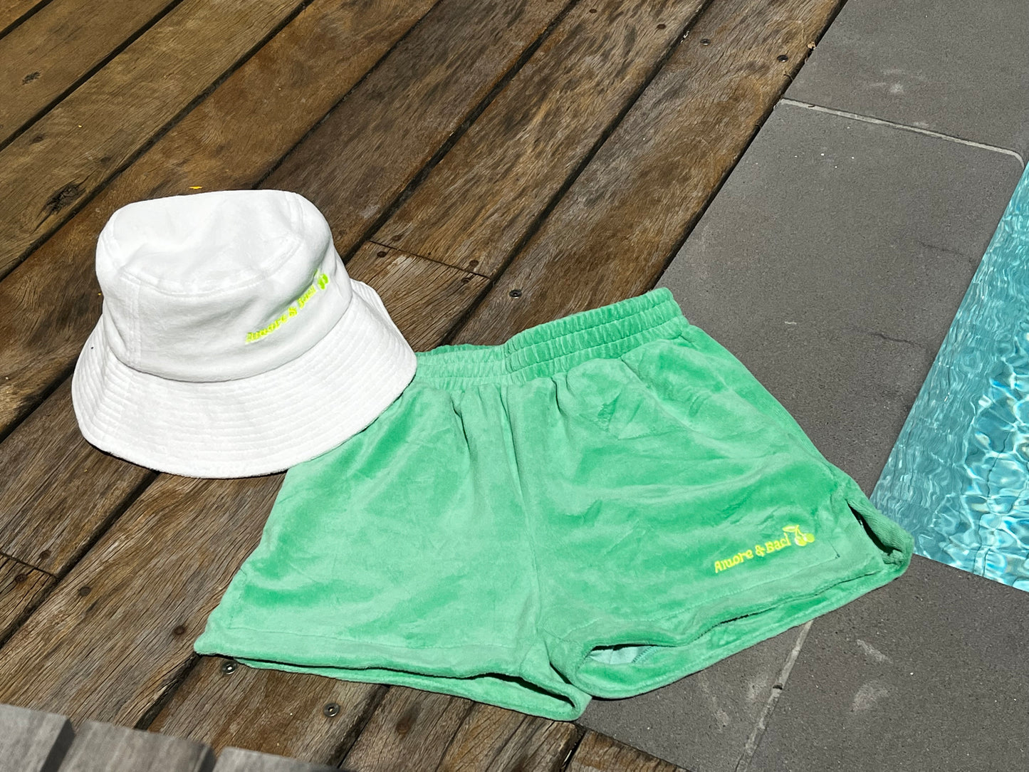 Kiwi Green Terry Towelling Short